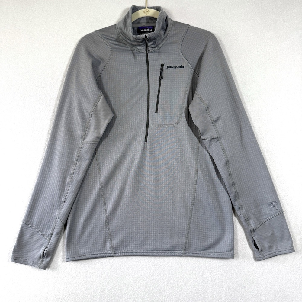 Patagonia R1 Pullover Jacket Men Medium 1/2 Zip Waffle‎ Grid Fleece Regulator